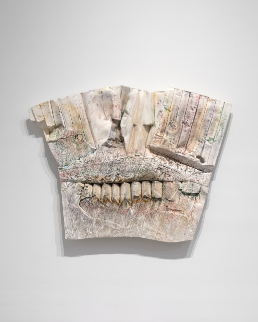 Justin Matherly 
Untitled, 2019
modified gypsum, spray paint
46 x 60 1/2 x 4 in. (116.8 x 153.7 x 10.2 cm)