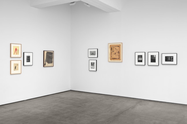 Installation view, Peter Moore & Claes Oldenburg New York Streets & Signs, Paula Cooper Gallery, New York, April 17 – June 14, 2025. Courtesy Paula Cooper Gallery, New York. Photo: Steven Probert