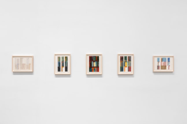 Installation view, Robert Grosvenor & David Novros, February 27 – April 10, 2021