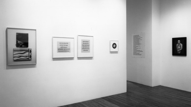 Installation view, Act-Up Benefit Exhibition, Paula Cooper Gallery, 155 Wooster Street, New York, December 5 - 21, 1991. Photo: Zindman Fremont.