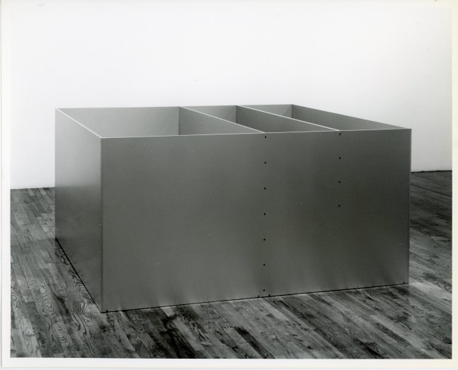 Donald Judd &quot;Untitled&quot; 1989 Clear anodized aluminum 39 3/8&quot; x 78 3/4&quot; x 78 3/4&quot;