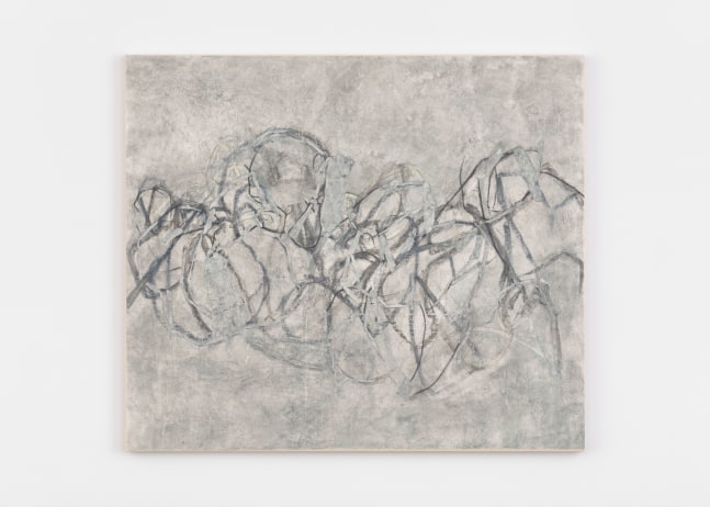 Beatrice Caracciolo Tearing Apart 2, 2020 pigment, water soluble chalk, graphite, gouache and collage on paper, mounted on canvas 43 x 49 3/4 in. (109.2 x 126.4 cm)
