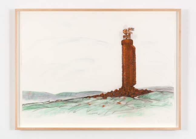 Claes Oldenburg & Coosje van Bruggen Golf Bag Ruin, 1999 pencil and pastel on paper image: 35 x 49 1/4 in. (88.9 x 125.1 cm) frame: 39 1/8 x 53 1/2 x 2 1/2 in. (99.4 x 135.9 x 6.4 cm)