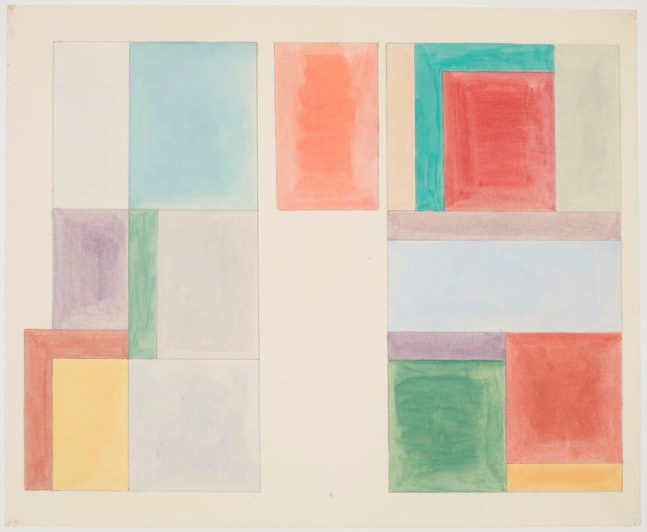 David Novros "Untitled" 1969 Oil on paper 14 x 17 in.