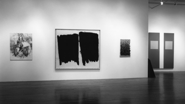 Installation view, Act-Up Benefit Exhibition, Paula Cooper Gallery, 155 Wooster Street, New York, December 5 - 21, 1991. Photo: Zindman Fremont.