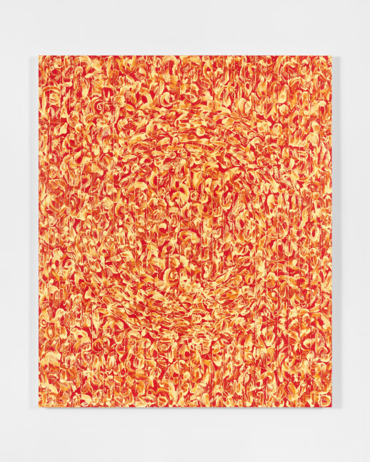 Julian Lethbridge Roundel, 2020-2021 oil and pigment stick on linen 96 x 80 in. (243.8 x 203.2 cm)