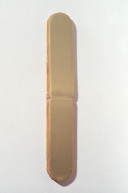 Lynda Benglis
Untitled, 1968
pigmented beeswax, damar resin on masonite
30 x 4 3/4 x 1 5/8 inches (76.2 x 12.1 x 4.1 cm)
