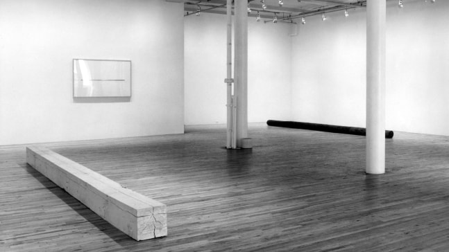Installation view, Robert Grosvenor: New Sculpture, Paula Cooper Gallery, 155 Wooster Street, New York, January 12 - February 6, 1974. © Robert Grosvenor. Courtesy Paula Cooper Gallery, New York. Photo: Geoffrey Clements