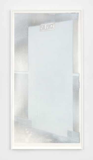 Christian Marclay Light Blue Door (The Electric Chair), 2006 silkscreen ink on paper 95 1/2 x 48 in. (242.6 x 121.9 cm) frame: 100 1/2 x 51 1/2 x 2 1/2 in. (255.3 x 130.8 x 6.4 cm)