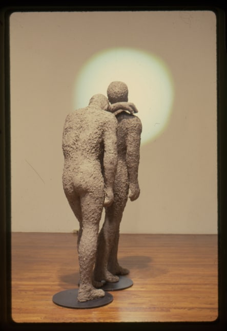 Jonathan Borofsky &quot;Projector No. 3,214,879&quot; 1989-90 Fiberglass, celluclay, resin, projector, steel, and wood 74 1/2&quot; x 48 1/2&quot; x 28 1/2&quot;