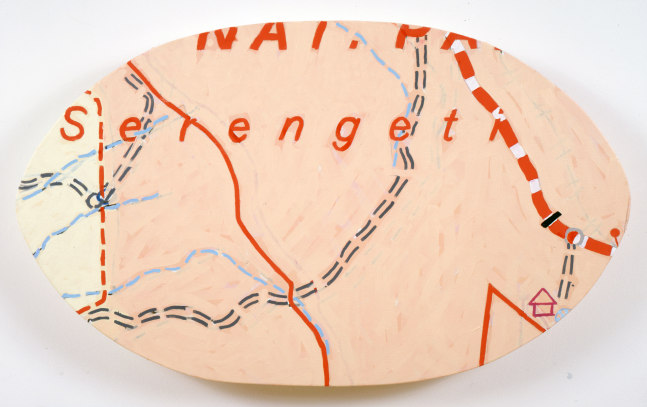 Jennifer Bartlett Serengeti, Tanzania, 2003 oil on canvas 18 x 30 x 2 in. (45.7 x 76.2 x 5.1 cm)