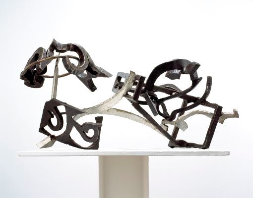 Mark di Suvero "Snargle" 2006 Stainless steel, steel 15 x 32 x 17 1/2 in.