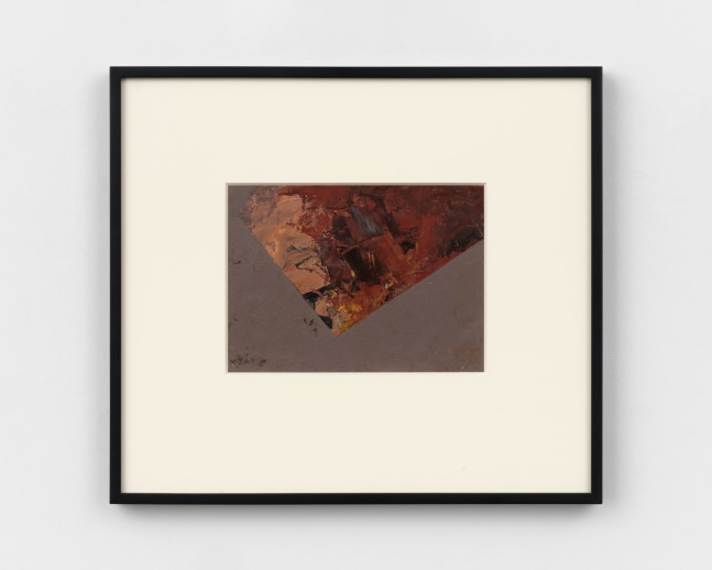 Jay DeFeo, Summer Landscape, 1982, oil on paper, 6 7/8 x 9 3/8 inches (17.5 x 23.8 cm)