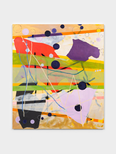 Cynthia Hawkins Chapter 3: Maps Necessary for a Walk in 4D #2, 2024 acrylic and oil bar on canvas 76 x 66 in. (193 x 167.6 cm)