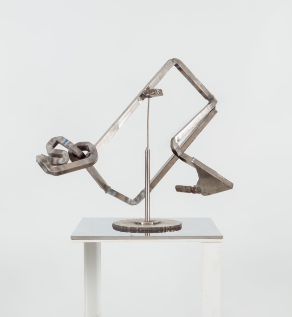 Mark di Suvero Untitled, 2016 stainless steel and titanium 29 3/4 x 37 1/2 x 23 in. (75.6 x 95.3 x 58.4 cm)