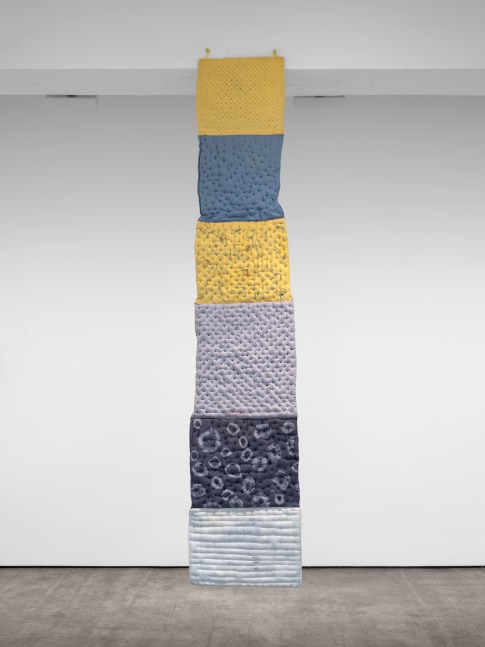 Veronica Ryan, Entrapment, 2016-2022 pillows, pins, cushions, thread and tie-dye