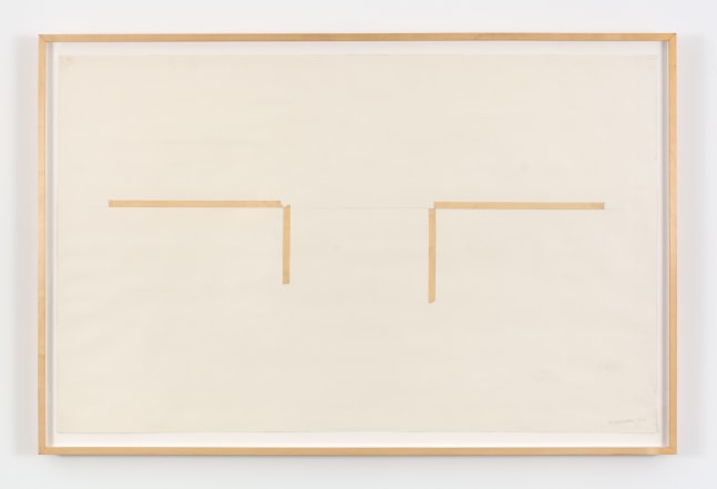 Robert Grosvenor Untitled, 1974 masking tape, pencil on paper 39 1/8 x 62 inches (99.4 x 157.5 cm)