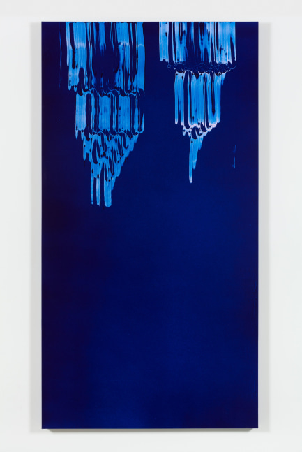 Tauba Auerbach Grain: Maille Compression, 2016 acrylic on masonite with Baltic Birch cradle 90 x 48 x 2 in. (228.6 x 121.9 x 5.1 cm)