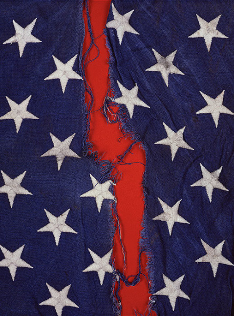 Hans Haacke "Ripped" 2004 Digital C-print on aluminum 50 x 37 in.