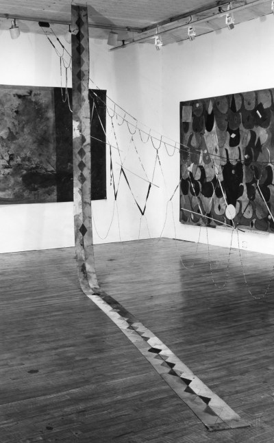 Installation view, Alan Shields, Paula Cooper Gallery 96 - 100 Prince Street, New York, October 14 - November 8 1972. © 2025 Alan Shields / Artists Rights Society (ARS), New York. Courtesy Paula Cooper Gallery, New York. Photo: Geoffrey Clements.