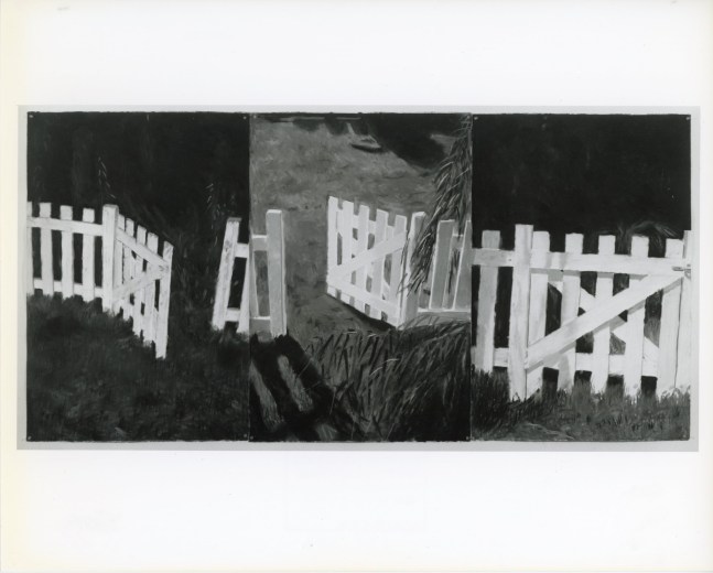 Jennifer Bartlett &quot;Old House Lane #3&quot; 1986 Pastel on 3 sheets of paper 44&quot; x 90&quot;