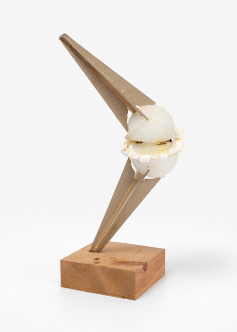Claes Oldenburg & Coosje Van Bruggen "Shuttlecock / Blueberry Pies I & II" 1999 Cast aluminum painted with acrylic urethane 48 x 24 x 24 in.
