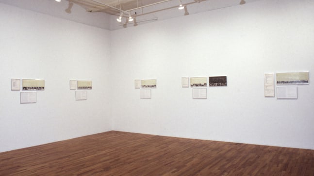 Installation view, The Hypothesis Series 1968-70, Paula Cooper Gallery, 149 Wooster Street, New York, March 3 - 24, 1994. Photo: Geoffrey Clements.