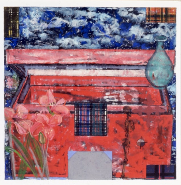 Jennifer Bartlett &quot;Elements: 6 Air&quot; 1990 Patsel on paper 31 1/2&quot; x 31 1/2&quot;