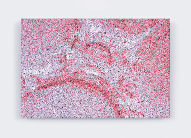 Tauba Auerbach
Foam, 2023
acrylic on dibond
16 x 24 x 1 in. (40.6 x 61 x 2.5 cm)
signed and dated verso: &amp;quot;Tauba Auerbach 2023&amp;quot;