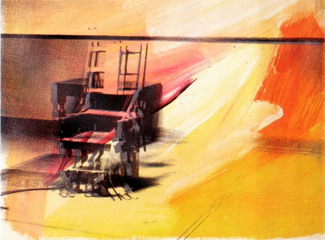 Andy Warhol "Electric Chair" 1971 Silkscreen inks on paper 35 1/4 x 47 3/4 in.