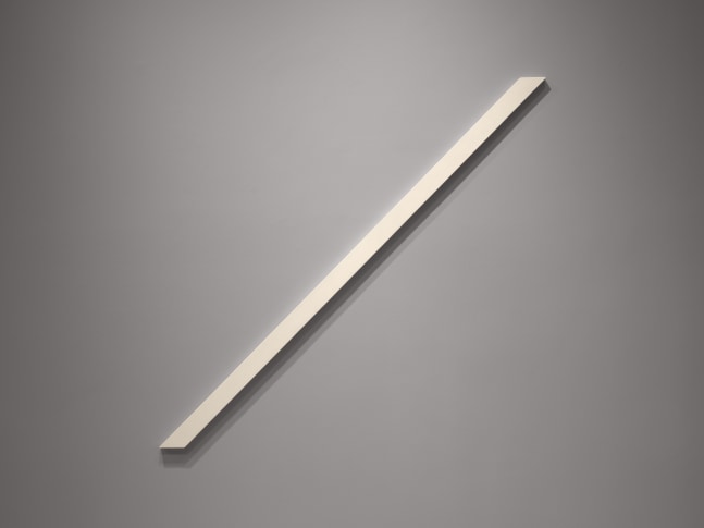 Sol LeWitt Geometric Figure (Line Diagonal), 1977 Painted wood 83 7/8 x 3 x 1 in. (213 x 7.6 x 2.5 cm)