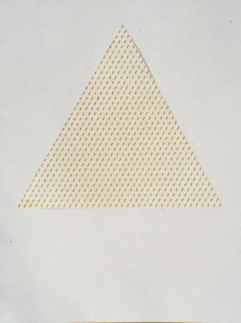 Carl Andre &quot;Untitled&quot; Typewriter ink on paper, collaged 11&quot; x 8 1/2&quot;