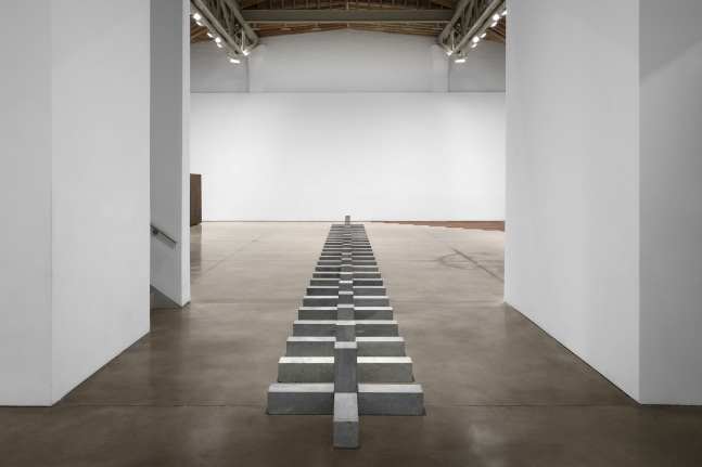 Installation view, Carl Andre, Paula Cooper Gallery, New York, January 9 – February 8, 2025. © 2025 Carl Andre / Artists Rights Society (ARS), New York. Courtesy Paula Cooper Gallery, New York. Photo: Steven Probert.