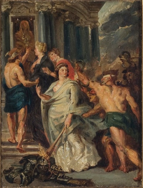 Eugene Delacroix "The Conclusion of the Peace (after Rubens)" 1820-1825 Oil on canvas 12 3/4 x 9 5/8 in.