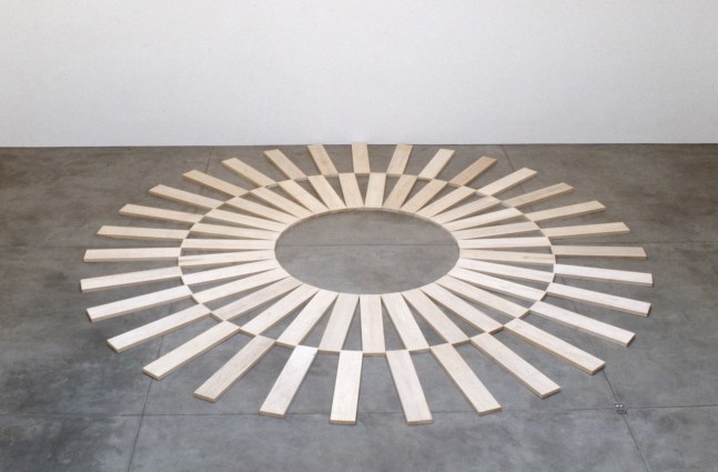 Carl Andre "Parhelion" 1998 62 poplar planks Overall 291"