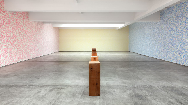 Installation view, Carl Andre, Dan Flavin, Sol LeWitt, January 10 – March 7, 2015