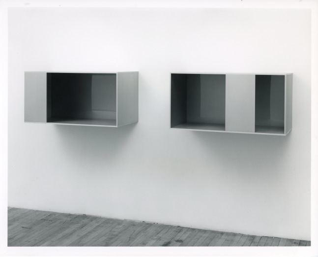 Donald Judd &quot;Untitled&quot; 1987-88 Aluminum andplexiglas 19 1/2&quot; x 39&quot; x 19 1/2&quot;