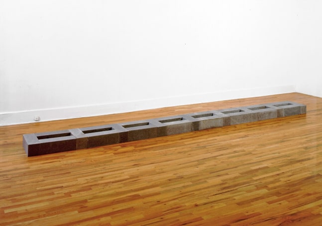 Carl Andre &quot;Manet 8 Fathoms&quot; 1991 Quincy granite, 25 units 6&quot; x 204&quot; x 18&quot; overall