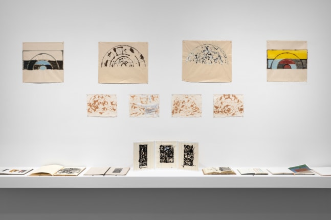 Installation view, Robert Grosvenor & David Novros, February 27 – April 10, 2021