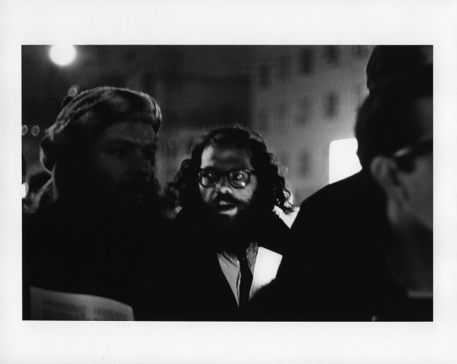Peter Moore [March for Freedom of Expression, New York, Peter Orlovsky and Allen Ginsberg], 1964 vintage silver gelatin print paper: 8 1/8 x 10 in. (20.6 x 25.4 cm) Image: 6 x 8 15/16 in. (15.2 x 22.7 cm)
