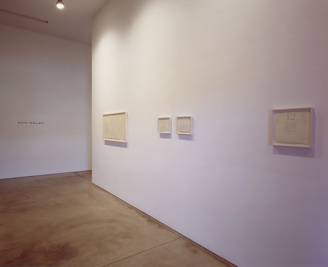 Installation view, Dan Walsh, Paula Cooper Gallery, 534 W 21st Street, New York. March 11 - April 14, 2000. © Dan Walsh. Courtesy Paula Cooper Gallery, New York. Photo: Adam Reich.
