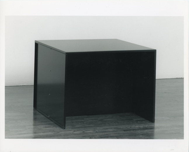 Donald Judd &quot;Table&quot; 1985 2.5mm Aluman sheet metal, baked enamel, rustless screws in chromium steel 75 x 100 x 100cm