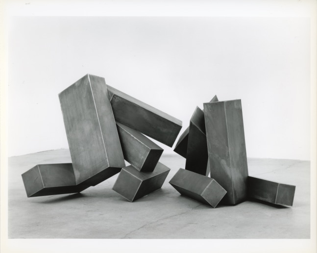 Joel Shapiro &quot;Untitled&quot; 1990-91 Cast bronze in two parts 35&quot; x 72&quot; x 37&quot; overall