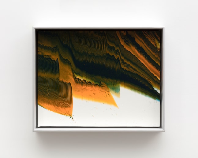 Tauba Auerbach Extended Object, 2018 acrylic on canvas in aluminum frame 14 x 18 in. (35.6 x 45.7 cm) frame: 15 1/4 x 19 1/4 x 3 1/2 in. (38.7 x 48.9 x 8.9 cm)