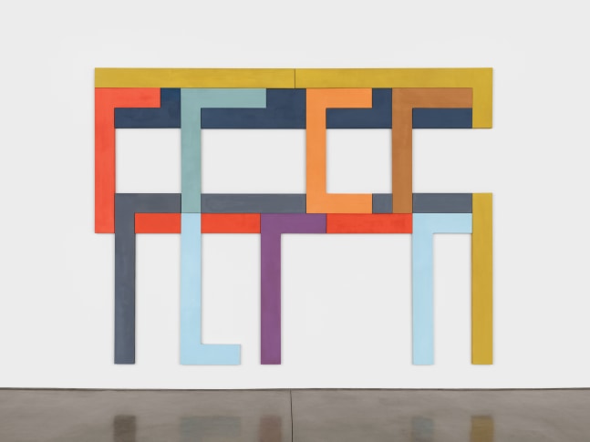 David Novros
Asturias 2, 2022
oil on canvas
20 panels, overall: 11 ft 3 in. x 15 ft (342.9 x 457.2 cm)
Photo: Steven Probert