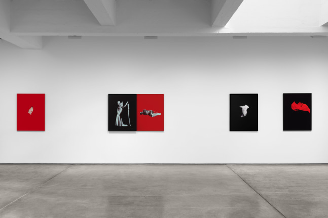 Installation view, Sarah Charlesworth: Desire and Seduction,  Paula Cooper Gallery, New York, February 20– March 29, 2025. © The Estate of Sarah Charlesworth. Courtesy Paula Cooper Gallery, New York. Photo: Steven Probert