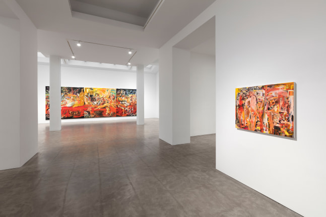 Installation view, Cecily Brown, October 15 – November 21, 2020