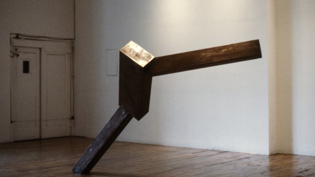 Installation view, Recent Sculptures, Paula Cooper Gallery, 115 Wooster Street, New York, May 5 - June 4, 1983. © 2025 Joel Shapiro / Artists Rights Society (ARS), New York. Courtesy Paula Cooper Gallery, New York. Photo: Geoffrey Clements.