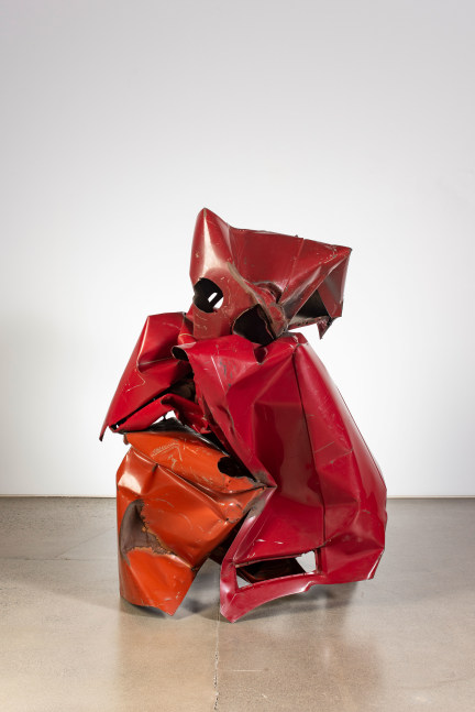 John Chamberlain J.J.J.J., Executed circa 1963 painted steel 51 x 50 x 48 in. (129.5 x 127 x 121.9 cm)
