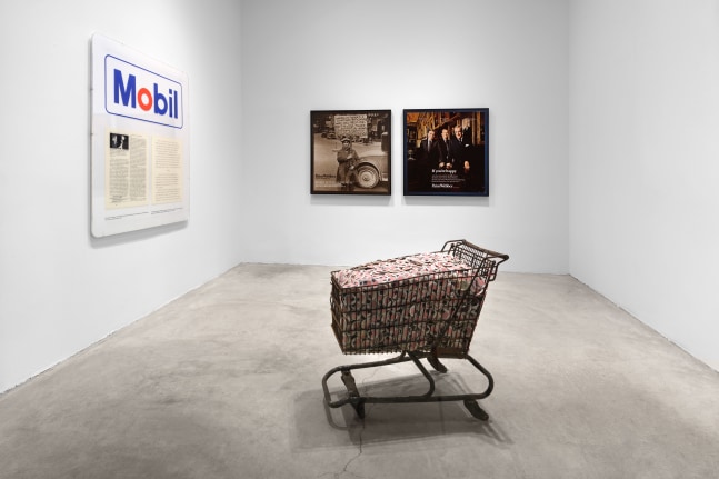Installation view, Hans Haacke: Taking Stock, 1975-1985, Paula Cooper Gallery, January 21 - February 25, 2023. Photo: Steven Probert